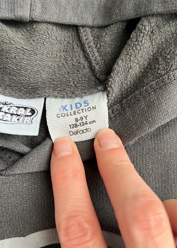 Kapüşonlu Gri Erkek Çocuk Sweatshirt - Görsel 3