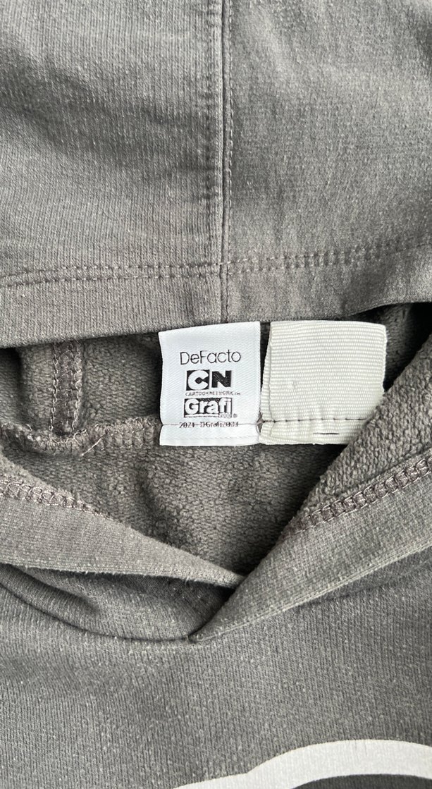 Kapüşonlu Gri Erkek Çocuk Sweatshirt - Görsel 2