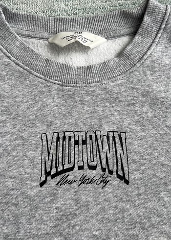 Gri Baskılı çocuk h&m 8-10 yaş 134-140 cm sıfır gibi yepyeni - Görsel 2