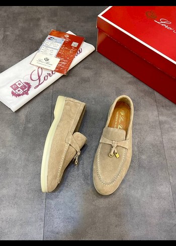 Loro Piana Erkek Süet Püsküllü Günlük Loafer Ayakkabı