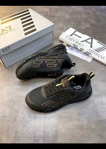 40 Beden Siyah Desenli EA7 Emporio Armani Erkek Spor Ayakkabı