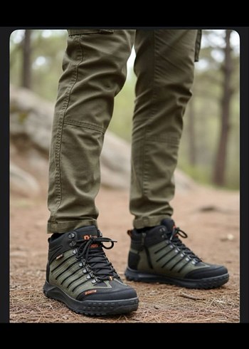 Orjinal Dakır's Erkek Kamuflaj Desenli Bağcıklı Outdoor Ayakkabı - Görsel 3