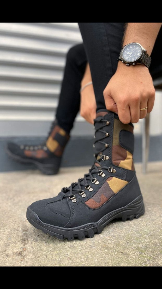 Çöl Botu Orijinal Unısex Kamuflaj Bağcıklı Erkek Bot - Görsel 3