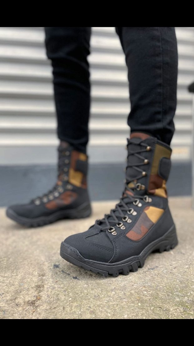 Çöl Botu Orijinal Unısex Kamuflaj Bağcıklı Erkek Bot - Görsel 4