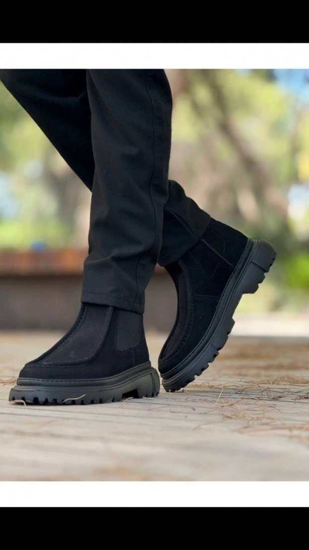 Chekich Bot Orijinal Deri Siyah Erkek  Bot - Görsel 3