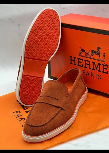 43 Beden kahverengi Renk HERMES New collection Erkek Kahverengi Süet Klasik Ayakkabı