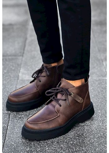 Chekich Bot Orijinal Deri Kahverengi Deri Erkek Günlük Bot - Görsel 2