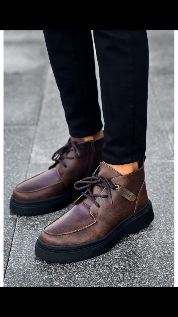 Chekich Bot Orijinal Deri Kahverengi Deri Erkek Günlük Bot - Görsel 4