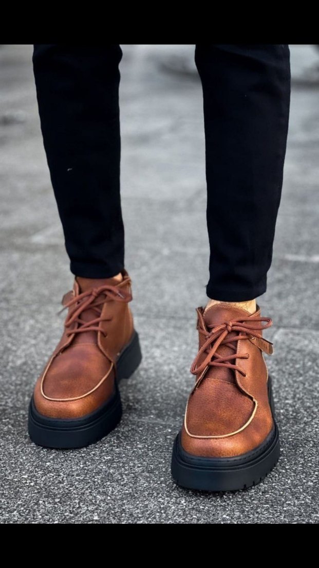 Chekich Bot .Orijinal Deri Kahverengi Deri Erkek Günlük Bot - Görsel 2