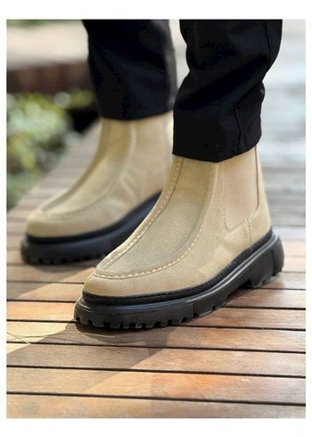 Chekich Bot Deri Orijinal Bej Erkek Street Style Bot - Görsel 3