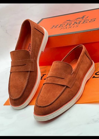 42 Beden HERMES Erkek Kahverengi Süet Klasik Ayakkabı
