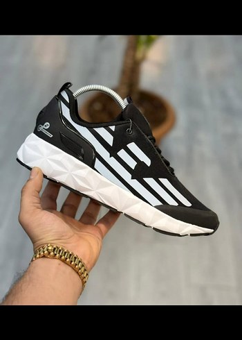 Emporio Armani  (Ea7 )Siyah Beyaz Erkek Spor Ayakkabı - Görsel 3