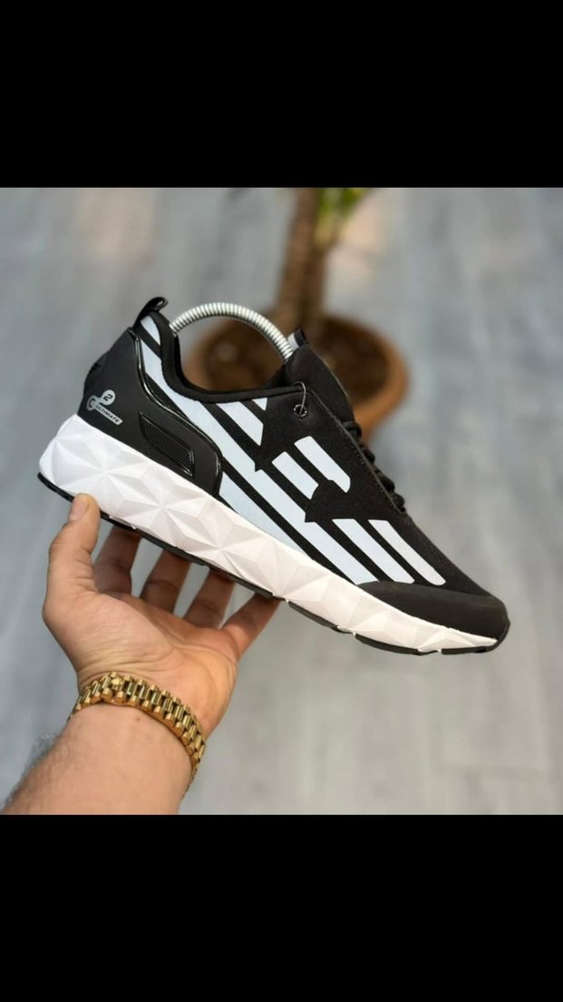 Emporio Armani  (Ea7 )Siyah Beyaz Erkek Spor Ayakkabı - Görsel 3