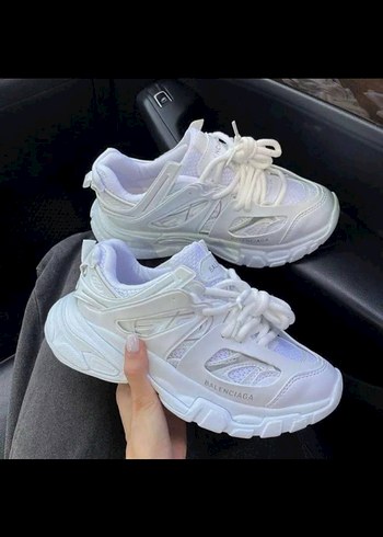 40 Beden beyaz Renk Balenciaga Beyaz Bağcıklı Kadın Spor Ayakkabı