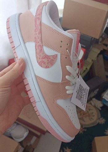 39 Beden pembe Renk Nike Dunk Low Pudra Bağcıklı Kadın Spor Ayakkabısı