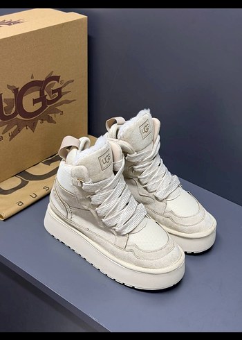 Ugg Ekru Yuksek Bilekli Sneaker
