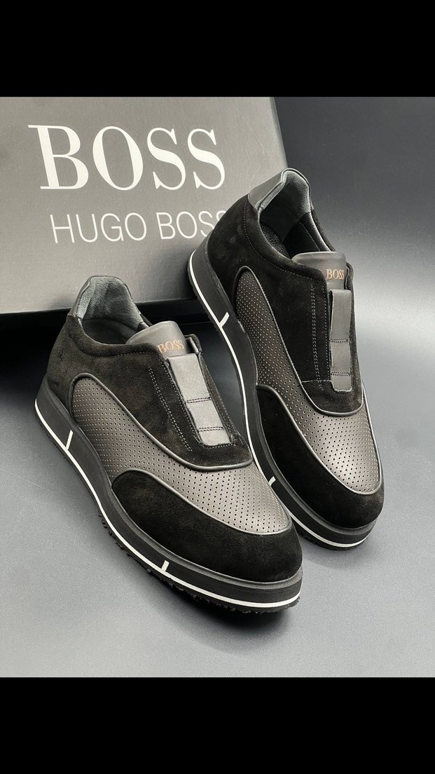 Hugo Boss Siyah (HAKİKİ DERİDİR) Leather Süet Deri Ayakkabı — görsel 2/6