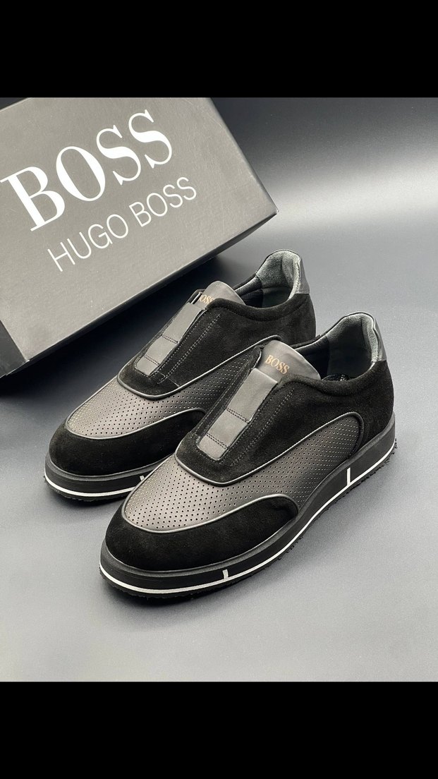 Hugo Boss Siyah (HAKİKİ DERİDİR) Leather Süet Deri Ayakkabı — görsel 4/6