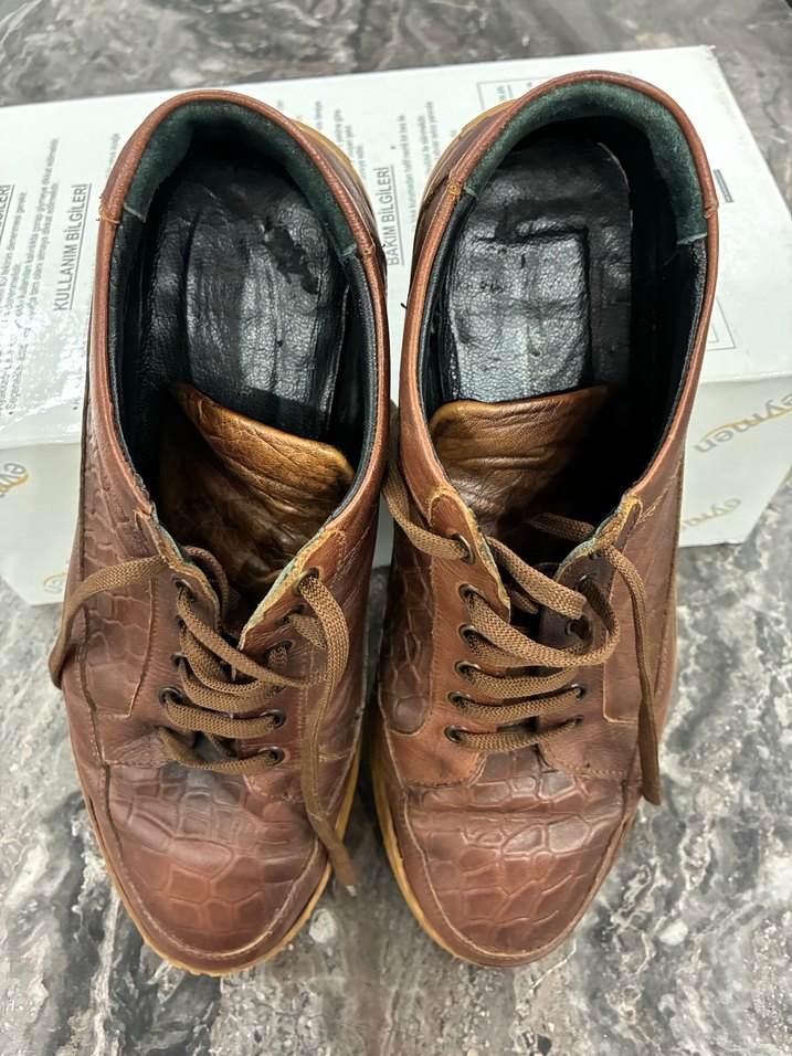 Parlak Kahverengi Erkek Bağcıklar - Görsel 4