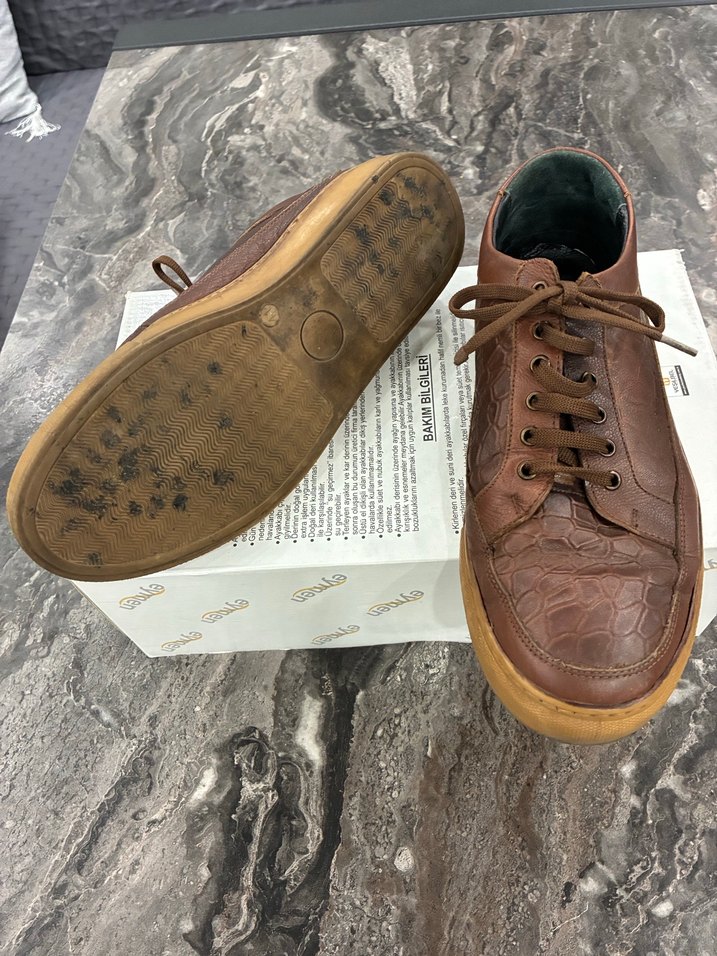 Parlak Kahverengi Erkek Bağcıklar - Görsel 2