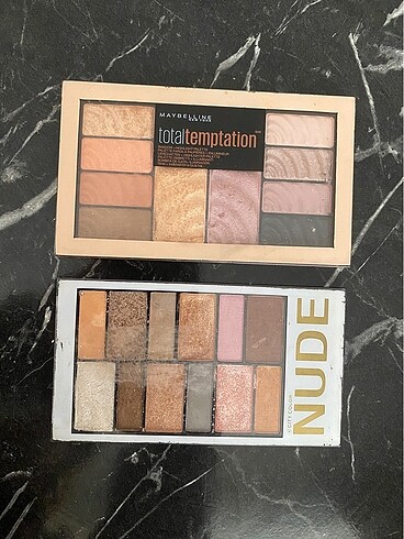 Maybelline New York Highlighter + Far Paleti ve City Color Nude 