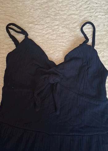 Lacivert Straplez Kolsuz Kadın Tulum - Görsel 4