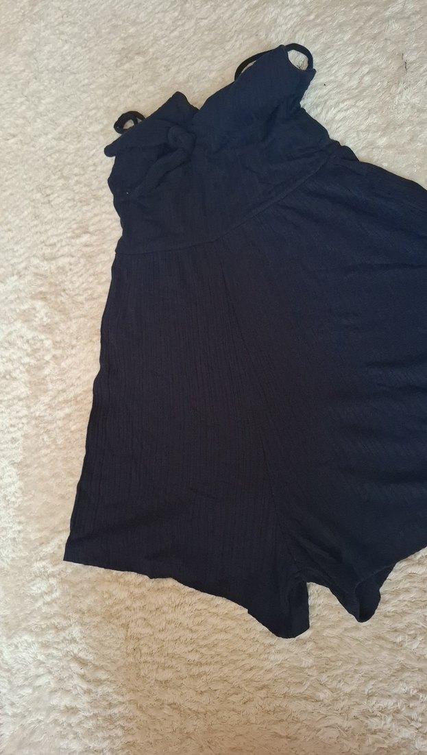 Lacivert Straplez Kolsuz Kadın Tulum - Görsel 3