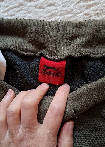 haki renkErkek Bol Kesim Kemerli Eşofman - Görsel 4