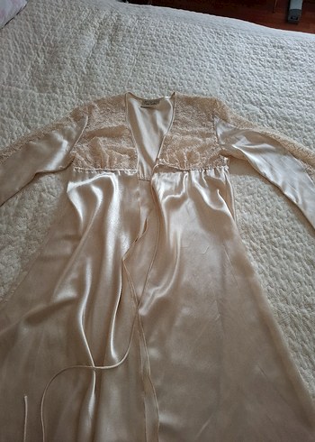 saten  Parlak Uzun Kadın Sabahlık - Görsel 3