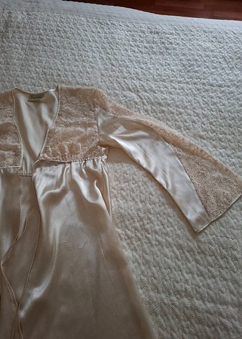 saten  Parlak Uzun Kadın Sabahlık - Görsel 2