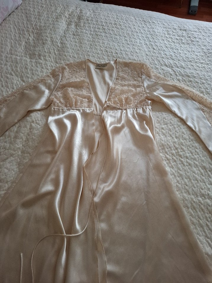 saten  Parlak Uzun Kadın Sabahlık - Görsel 3