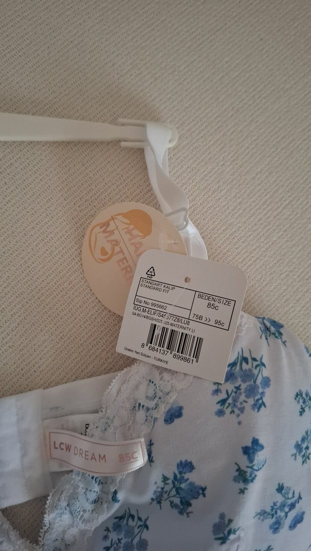 Mavi Çiçek Desenli hamile Sütyen - Görsel 2