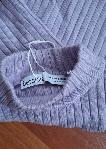 Gri Kadın Boğazlı Triko Kazak - Görsel 3