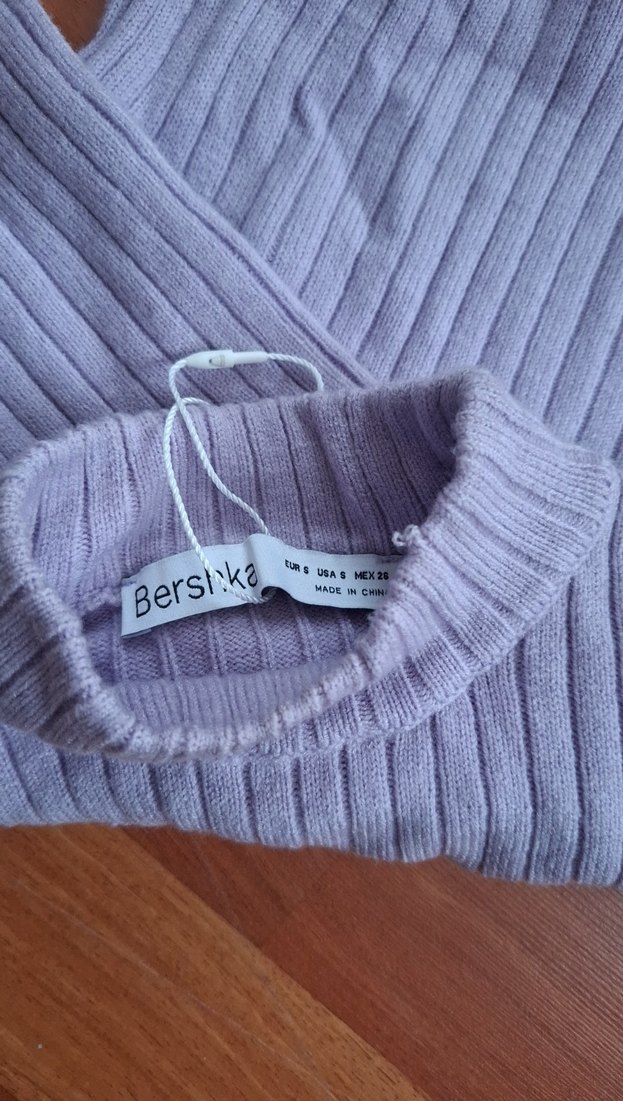 Gri Kadın Boğazlı Triko Kazak - Görsel 3