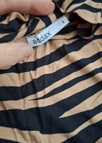 Kadın Mavi Zebra Desenli Uzun Kollu Bluz - Görsel 3