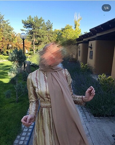 36 Beden Setrms Taşlı Uzun Abiye