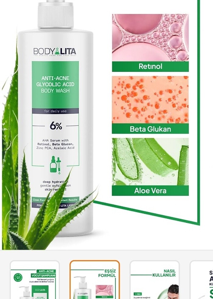 1 adet Body lita sivilce ve akne karşıtı - Görsel 3