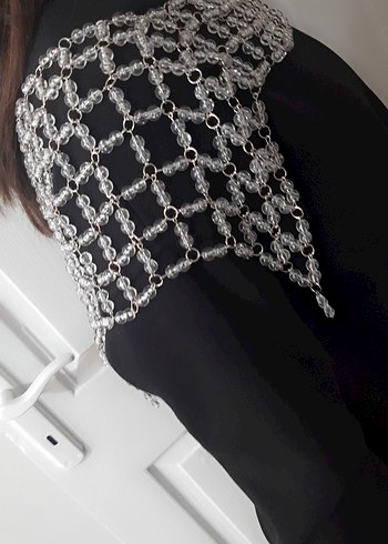 Gri Zincir Detaylı Gotik Vücut Zinciri - Görsel 5