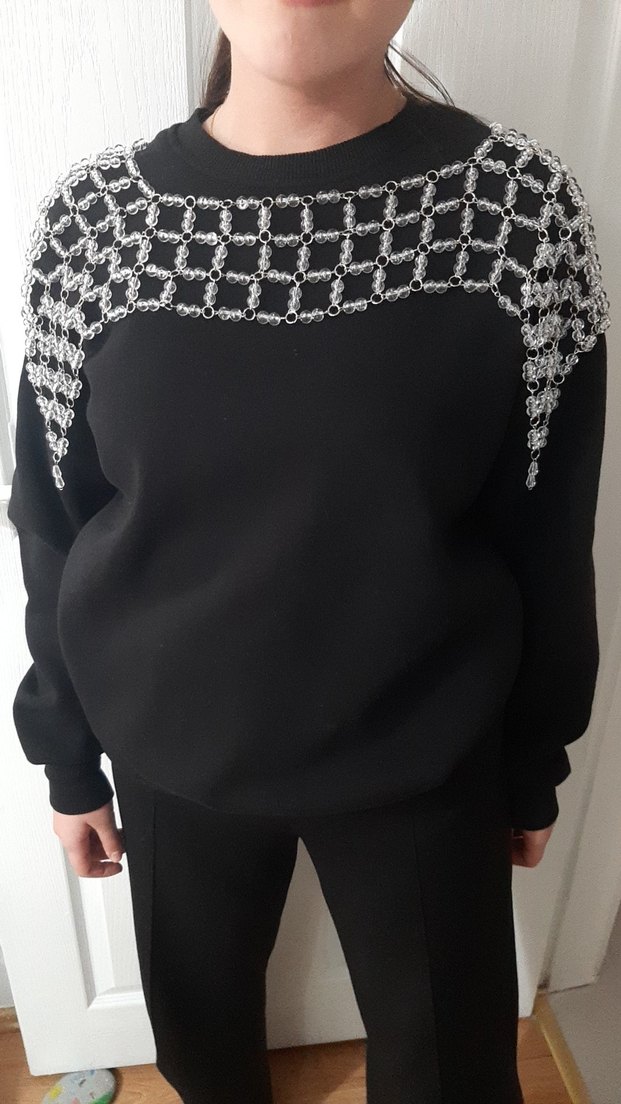 Gri Zincir Detaylı Gotik Vücut Zinciri - Görsel 2