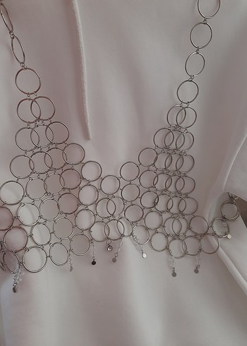 bohem gümüş halka Vücut Zinciri - Görsel 3