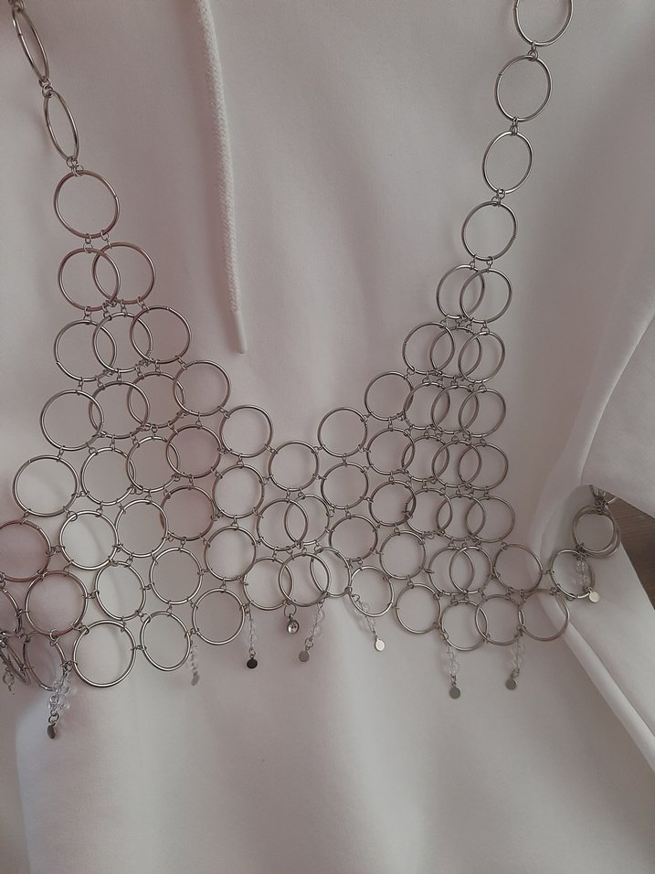 bohem gümüş halka Vücut Zinciri - Görsel 3