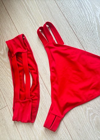 Kırmızı straplez Kadın Bikini Takımı - Görsel 3