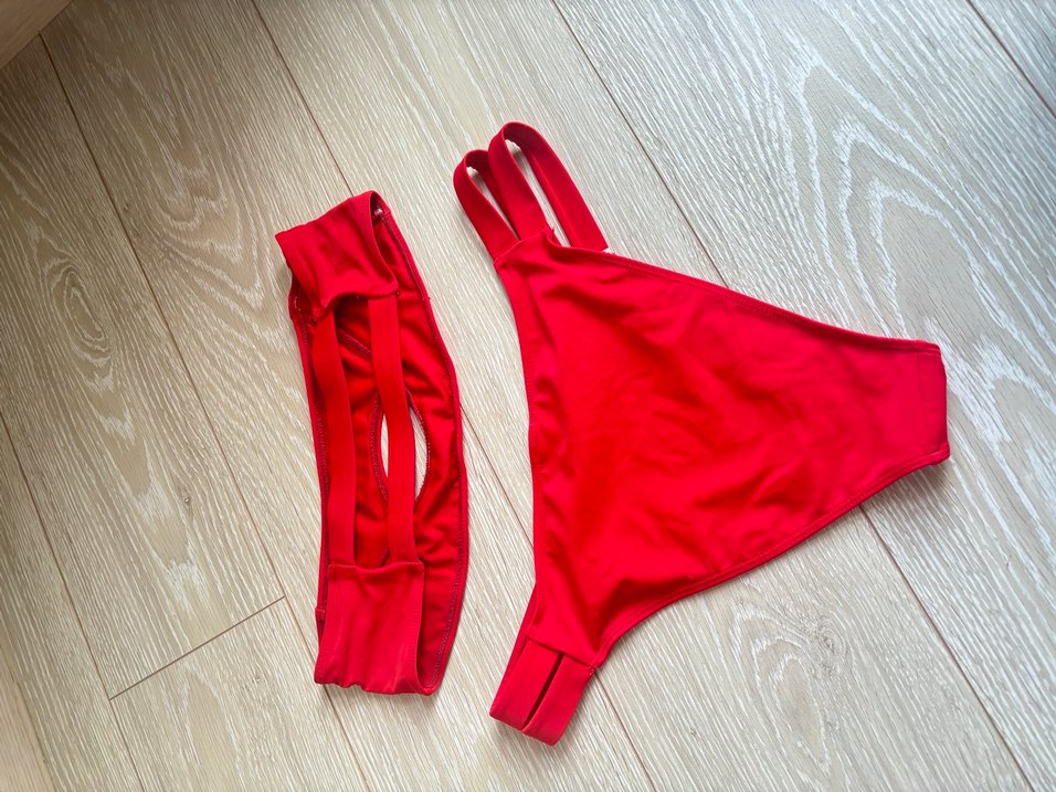 Kırmızı straplez Kadın Bikini Takımı - Görsel 3