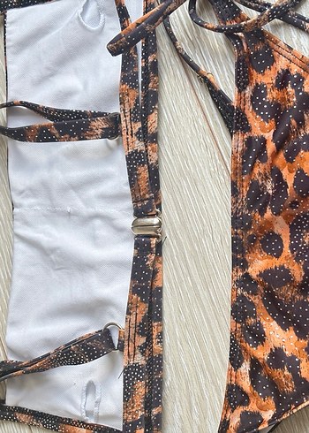 Leopar Desenli İpli Bikini Takımı - Görsel 4