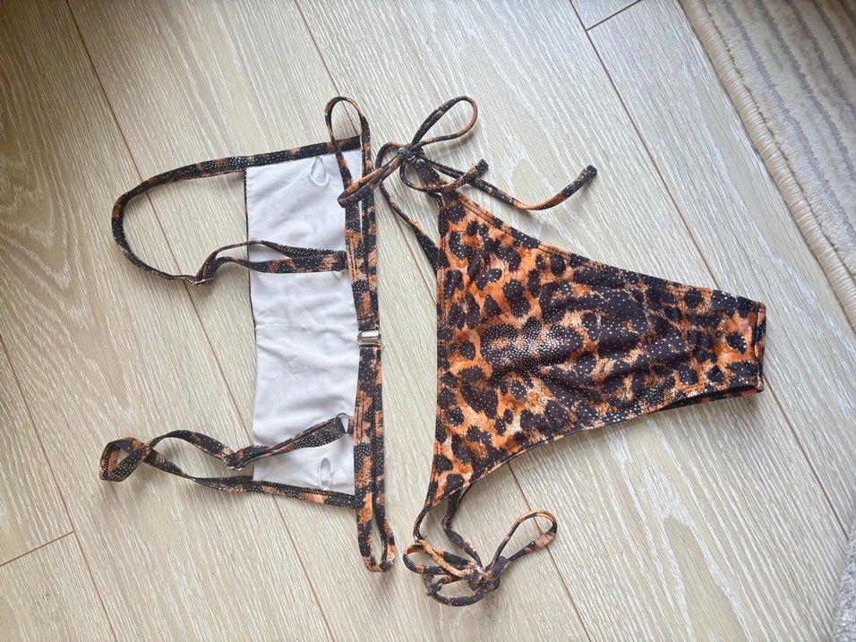 Leopar Desenli İpli Bikini Takımı - Görsel 3
