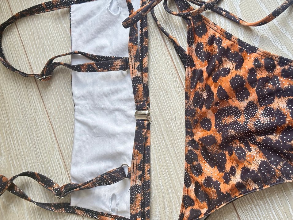 Leopar Desenli İpli Bikini Takımı - Görsel 4