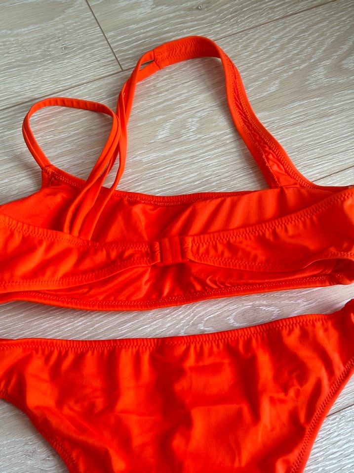 Turuncu Asimetrik Askılı Bikini Takımı - Görsel 4