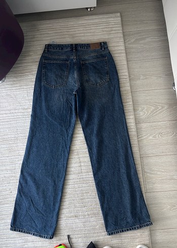 Kadın Mavi Baggy Fit Bol Kot Pantolon jean - Görsel 5