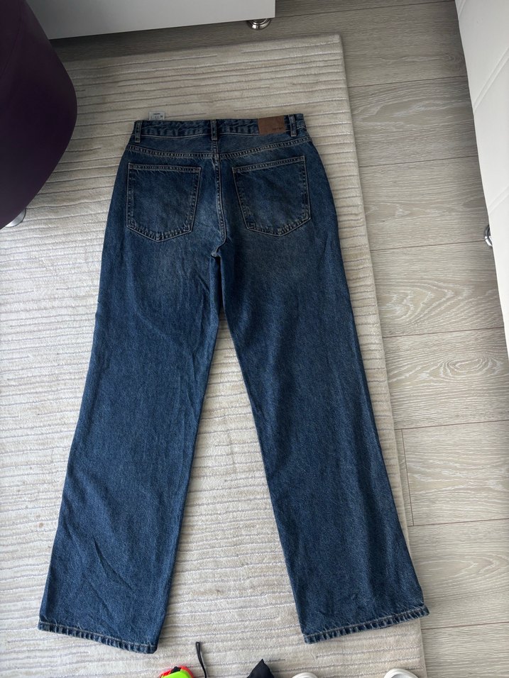 Kadın Mavi Baggy Fit Bol Kot Pantolon jean - Görsel 5