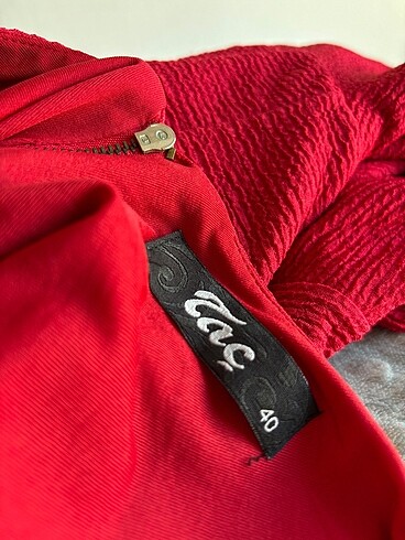 Kırmızı peplum elbise - Görsel 5